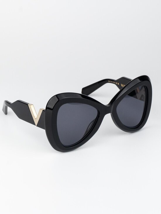 Valentino Women Sunglasses Black Grey Butterfly V-GOLD III VLS-138 A main image 7